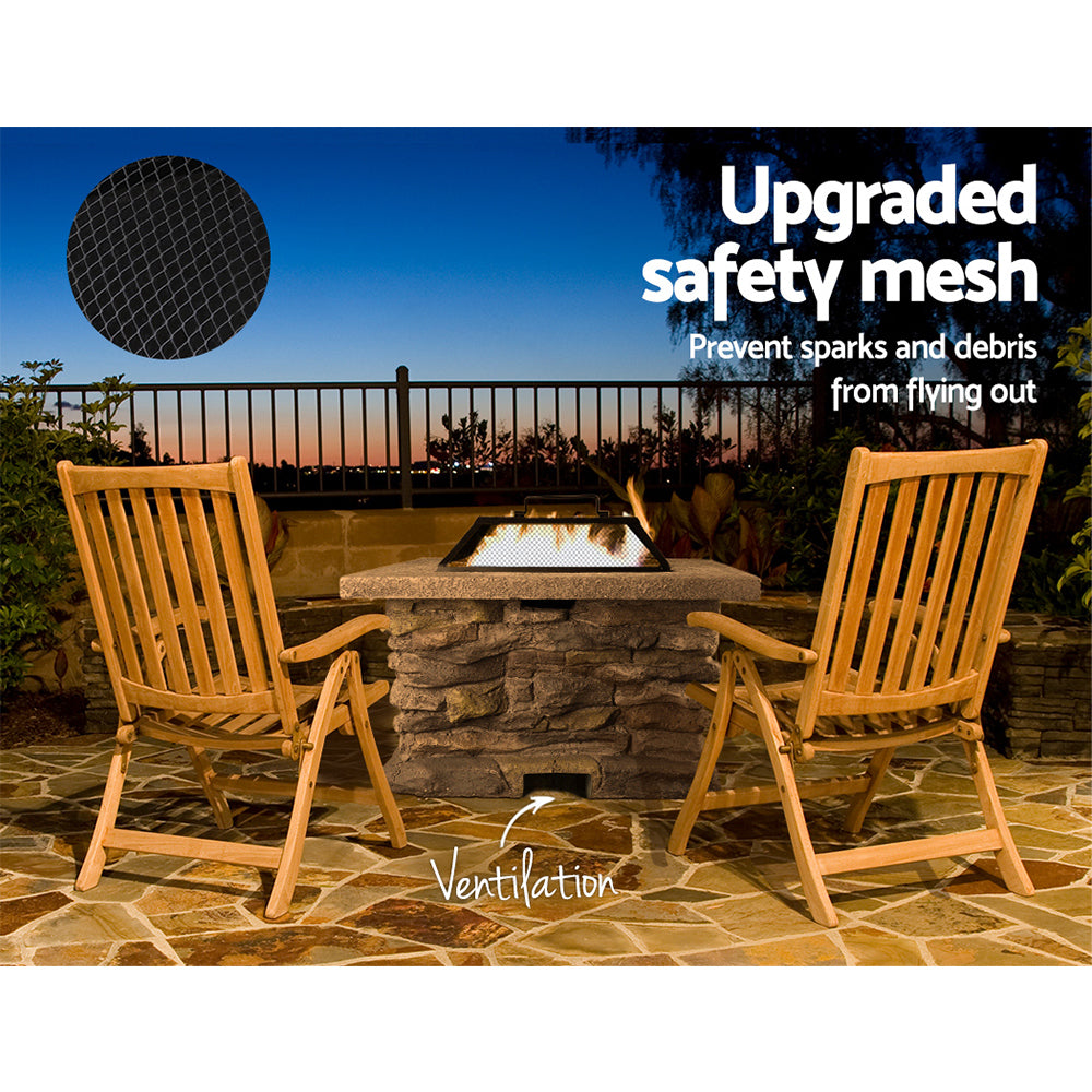 Stein Optik Patio Feuerstelle