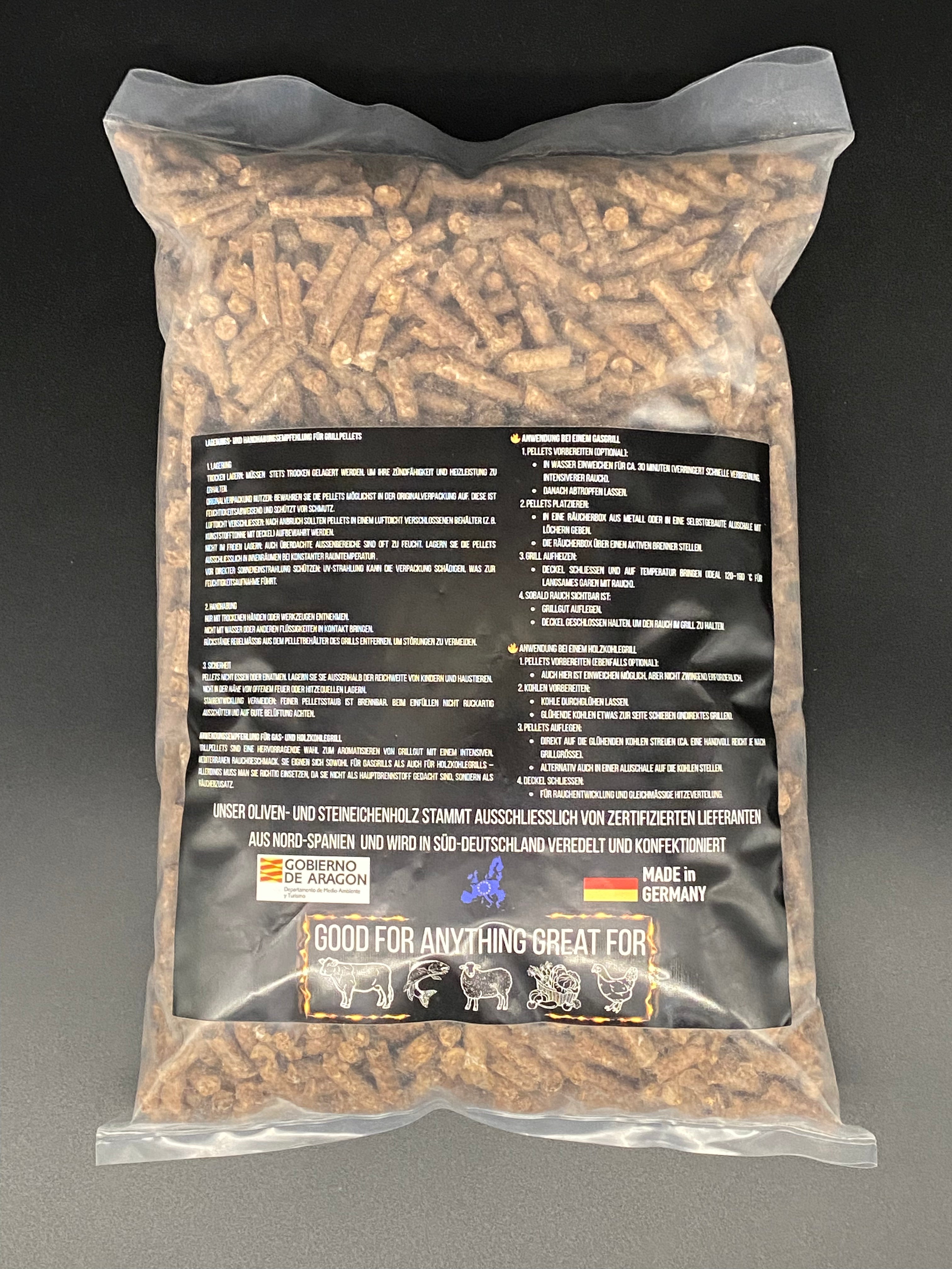 FLAMMA NOBILE BBQ Oliven+Steineichenholz Pellets
