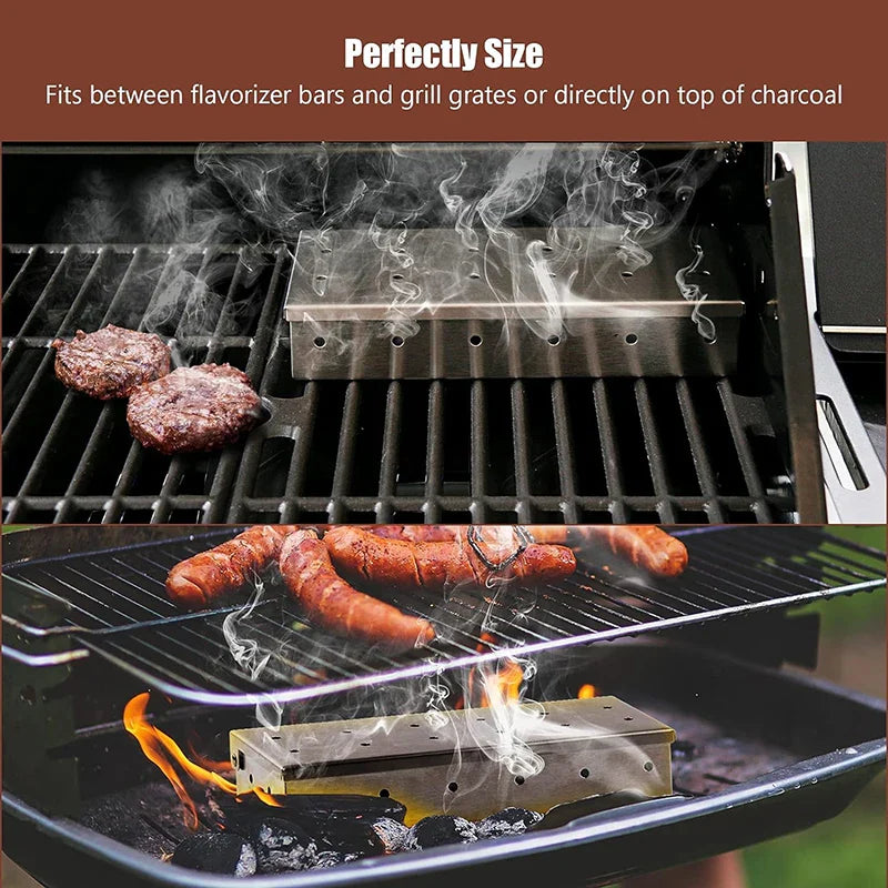 Smoker Box für BBQ Holz (Chips, Chunks, pellets, uvm)