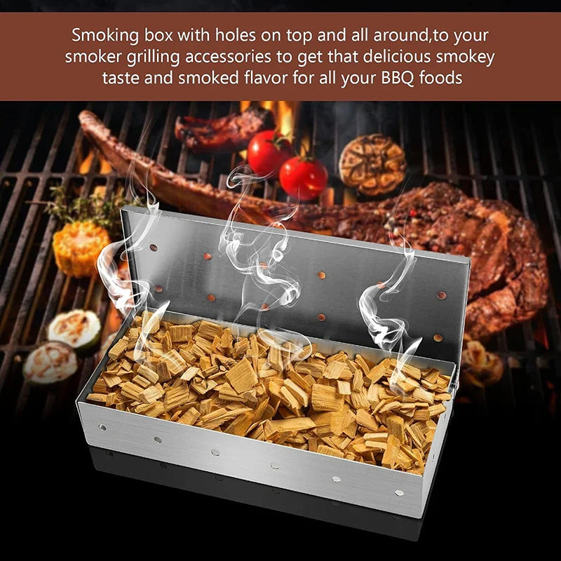 Smoker Box für BBQ Holz (Chips, Chunks, pellets, uvm)