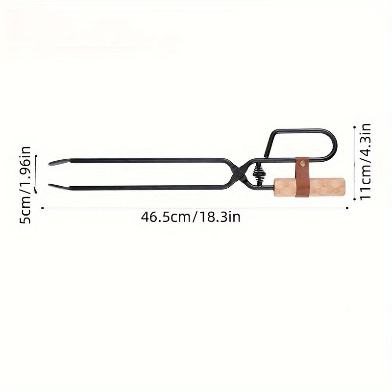 Extra-Lange Grillzange aus Hitzestahl - Für Grill & Feuerstelle