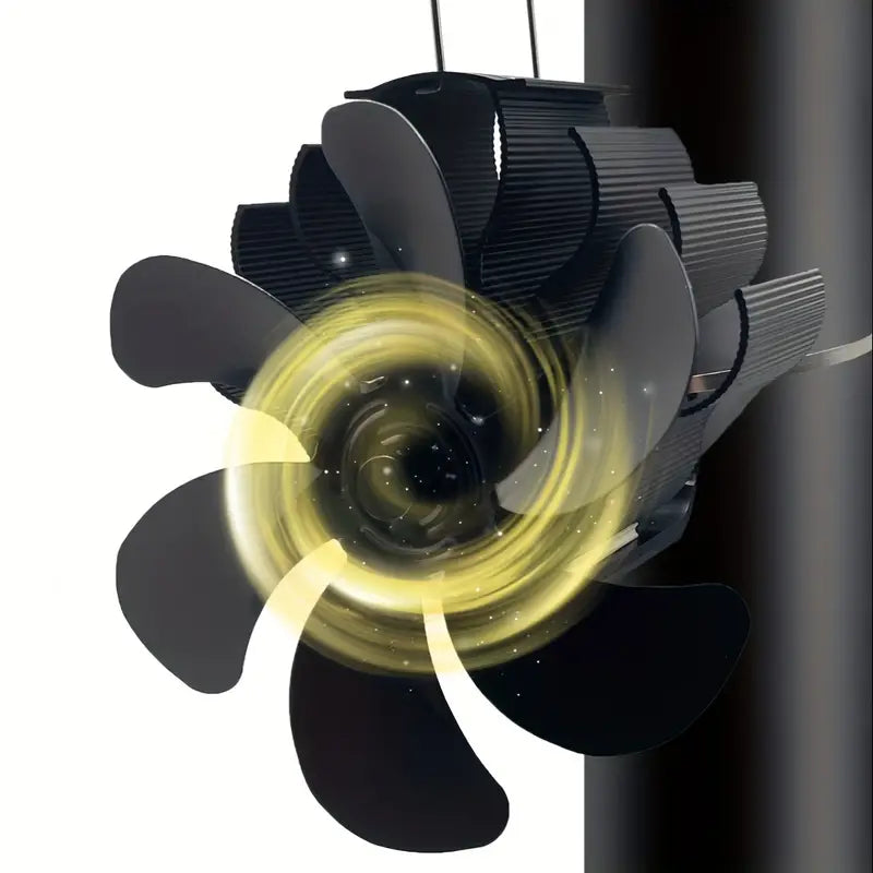 Ofen-Lüfter mit 6 Flügeln - Automatische Wärmeverteilung ohne Strom