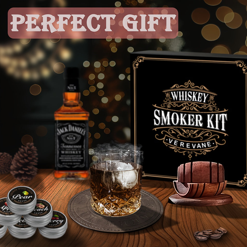 Whiskey Smoker Set mit 6 Holz-Aromen & Zubehör