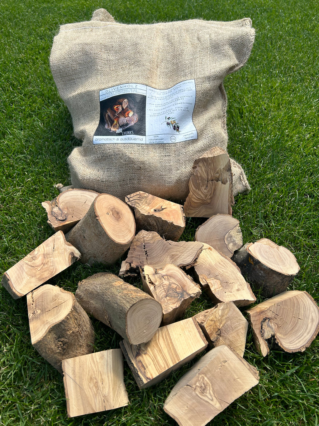 Olivenholz BBQ Chunks
