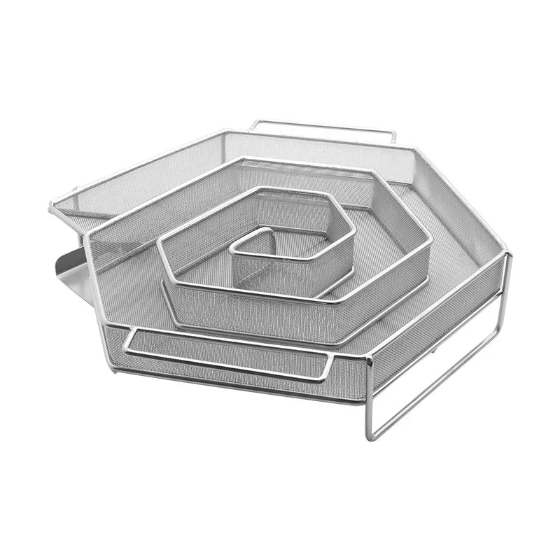 Sechseckiger BBQ Smoker in Silber