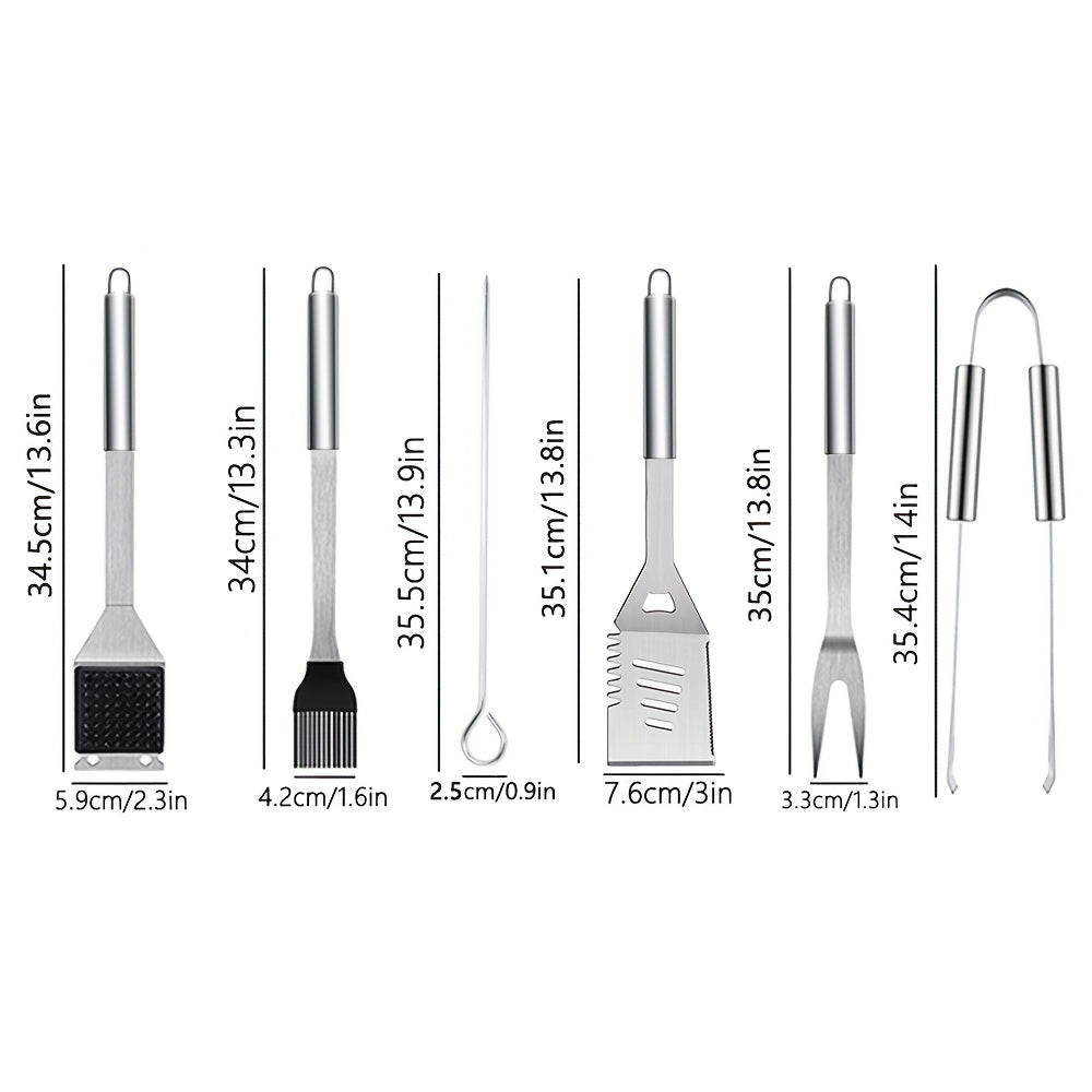 10-teiliges Grillzubehör-Set aus Edelstahl