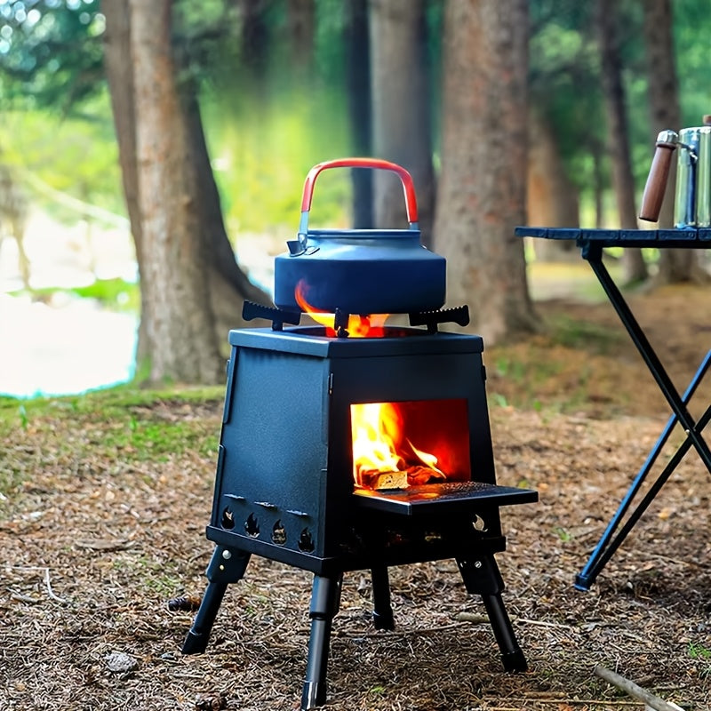 Zusammenklappbarer Camping Grillkocher - Raketenofen-Design