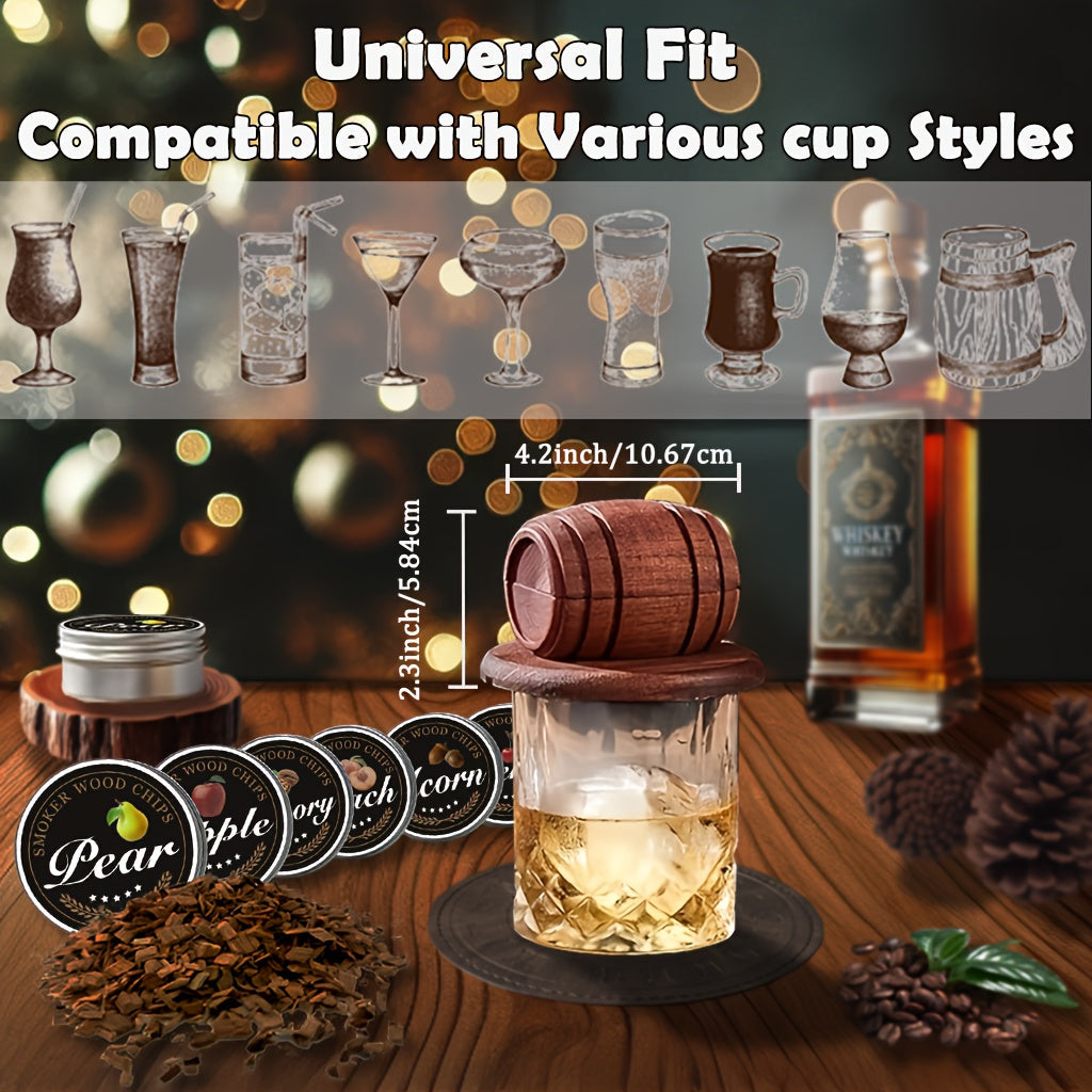 Whiskey Smoker Set mit 6 Holz-Aromen & Zubehör