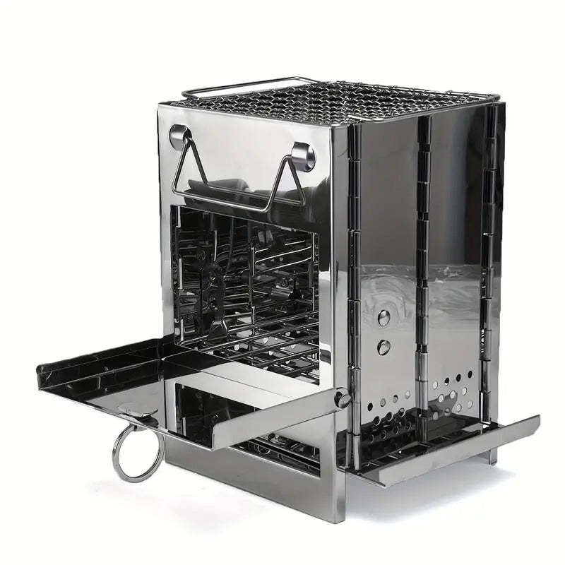 Zusammenklappbarer Mini-Grill & Feuerholz-Ofen
