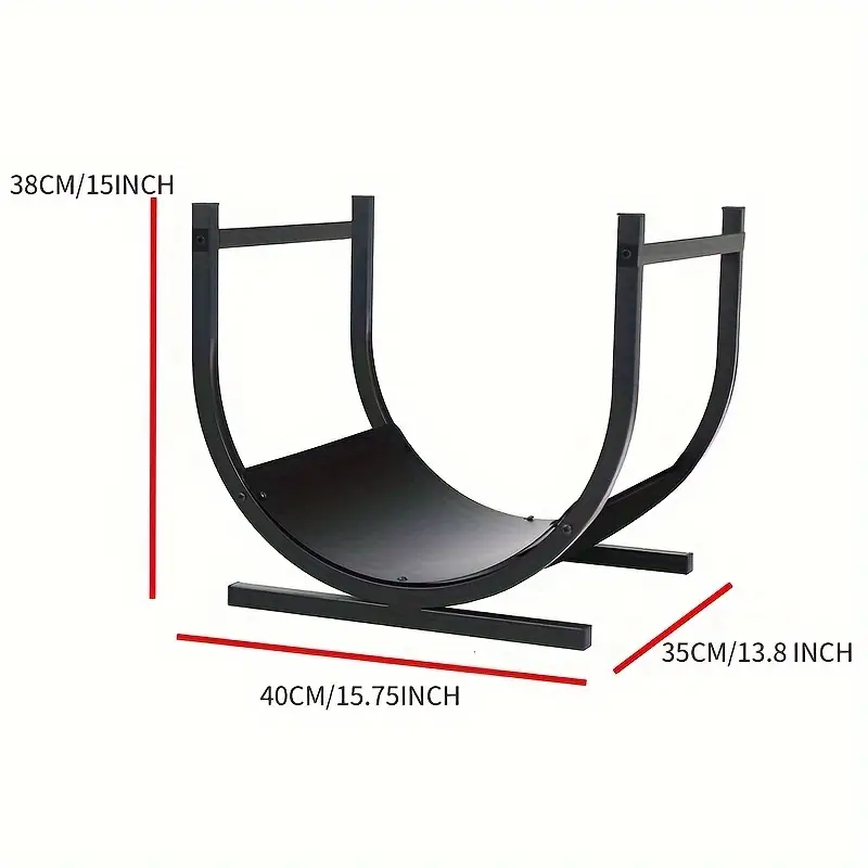 Kaminholzablage aus Stahl