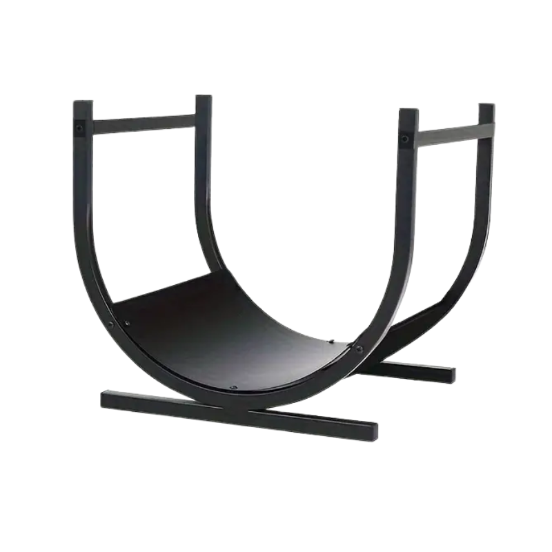 Kaminholzablage aus Stahl