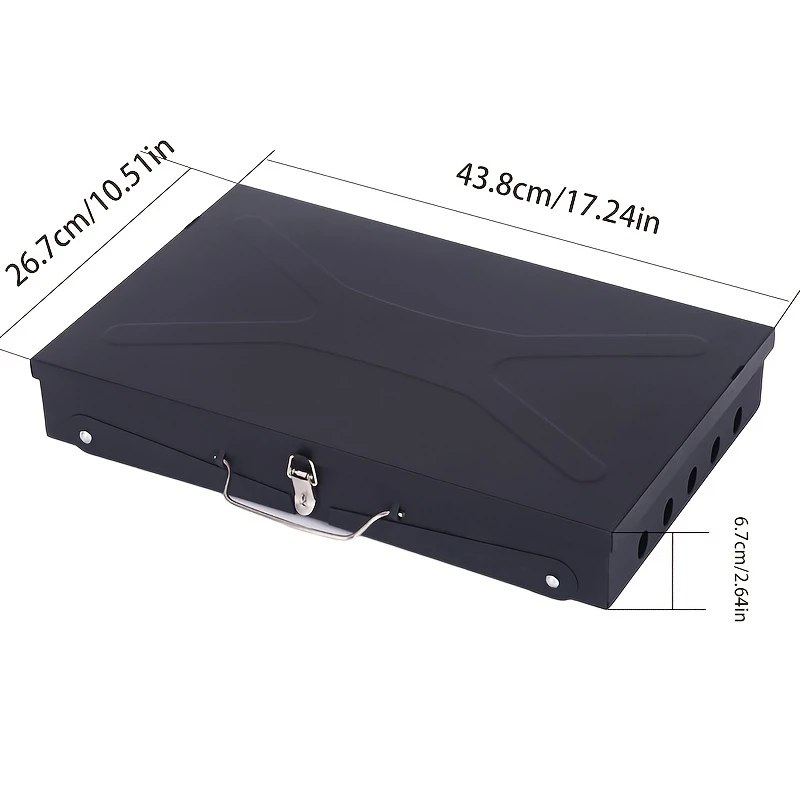 Tragbarer Eisen-Grill mit Zubehör